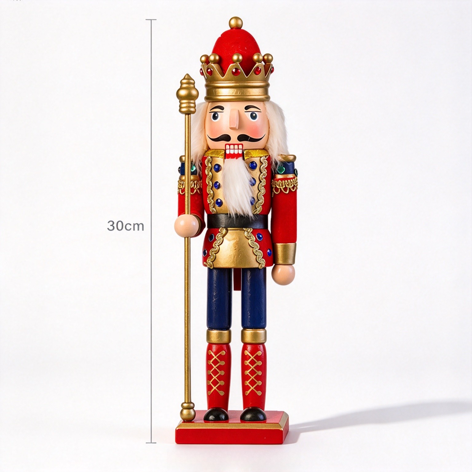 Nutcracker Figurine - Casse-noix en bois de 30 cm